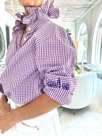 medium size purple check go frogs!
