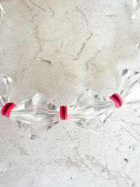 lucite marquis pink + red