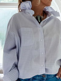 lavender + blue tiny plaid