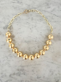 gold ball + chain