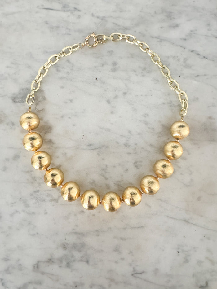 gold ball + chain