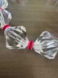 lucite marquis pink + red