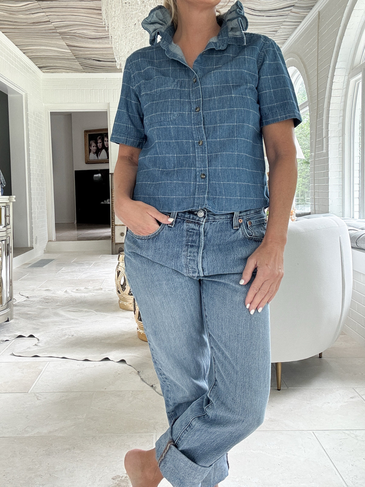 window pane denim