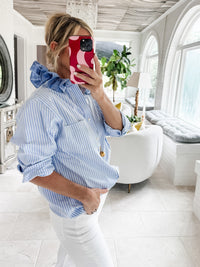 blue stripe + blue plaid