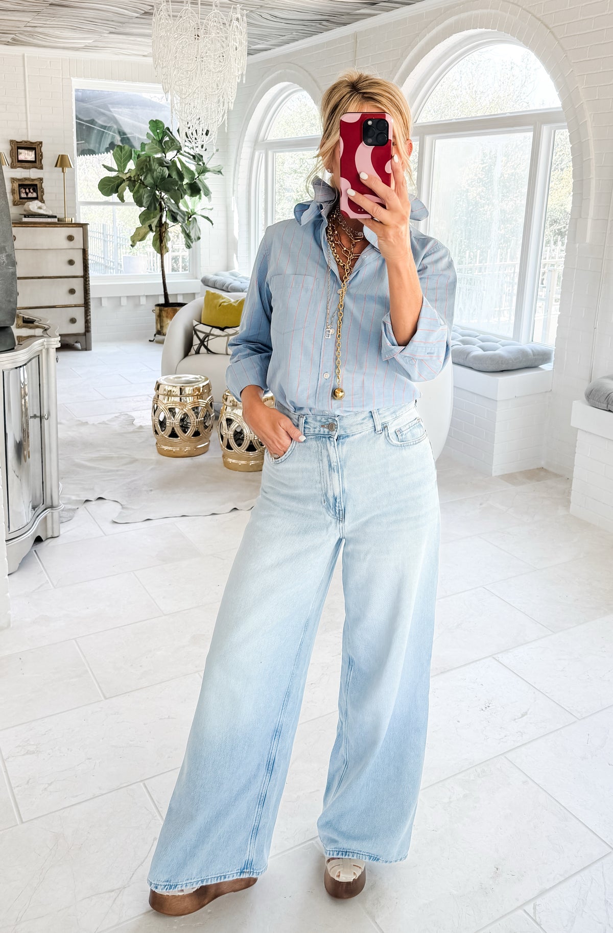 blue + orange window pane