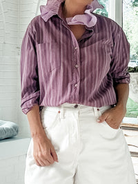 purple stripe + check