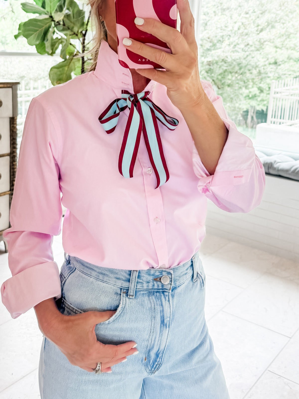 pink + blue + maroon