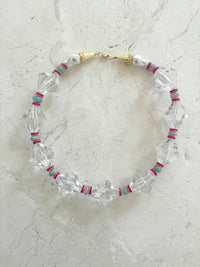 lucite marquis pink + red + mint