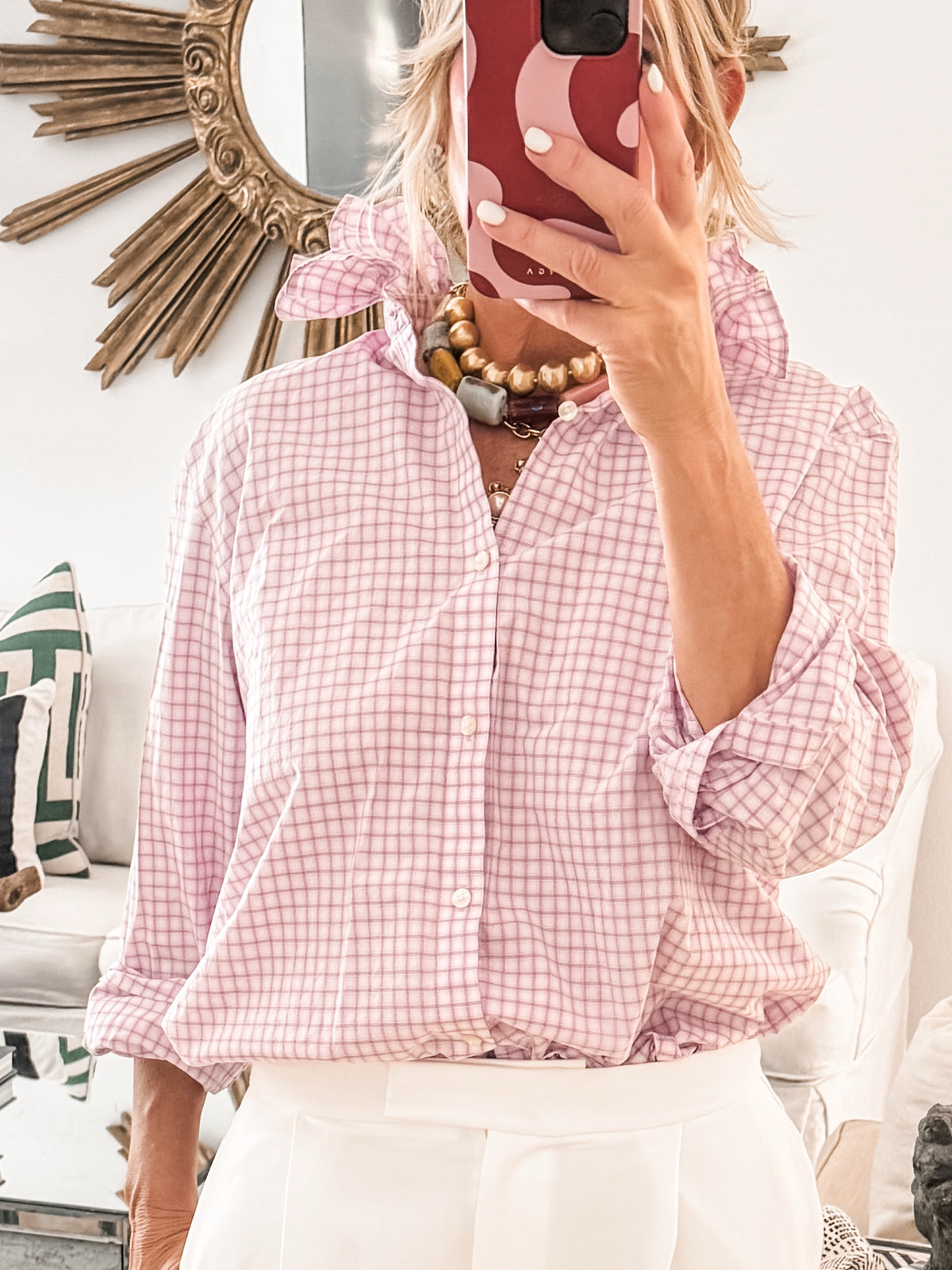 pink plaid