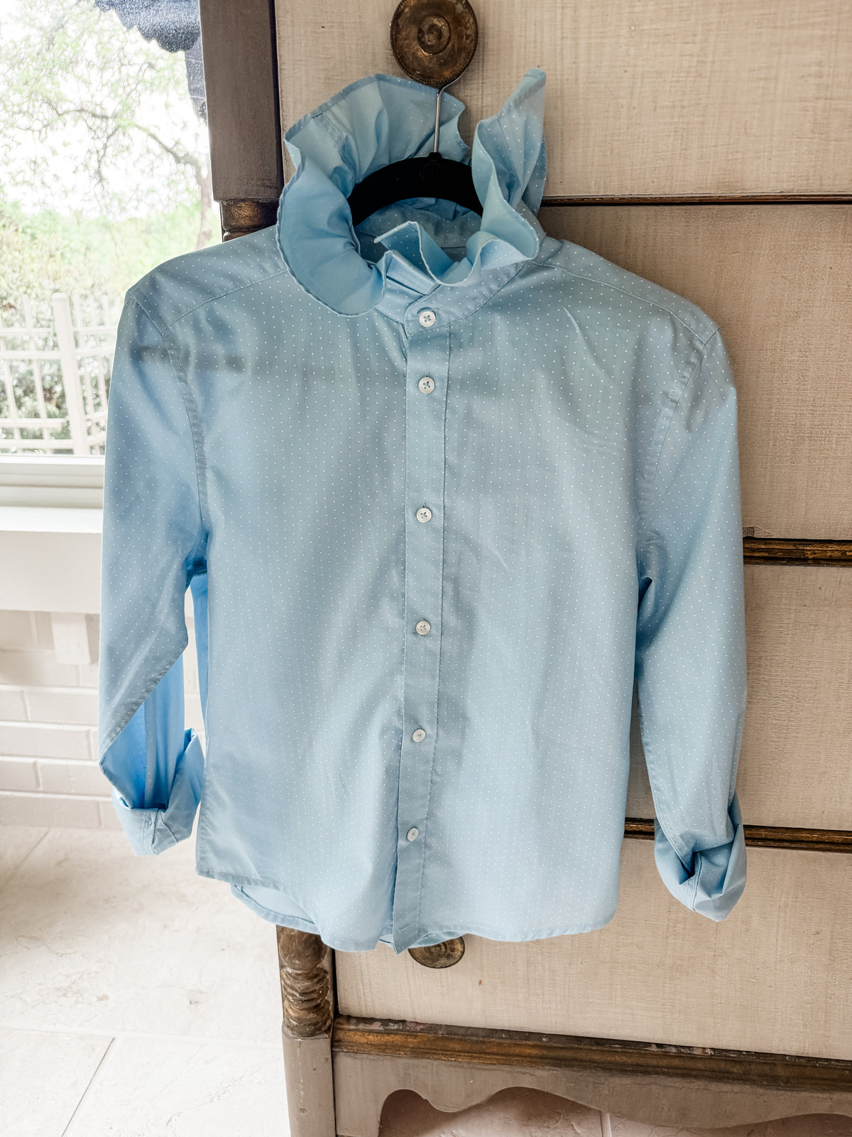 baby blue + dots