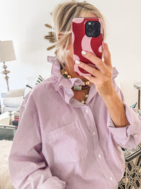 burgundy striped