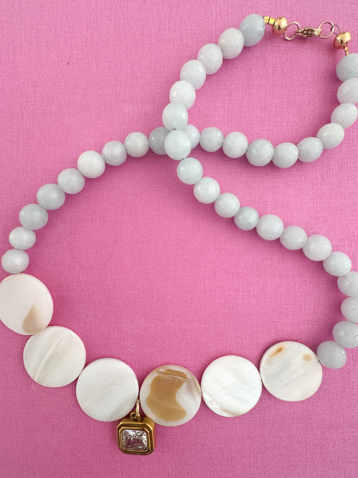 white disc + bevel pendant