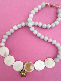 white disc + bevel pendant