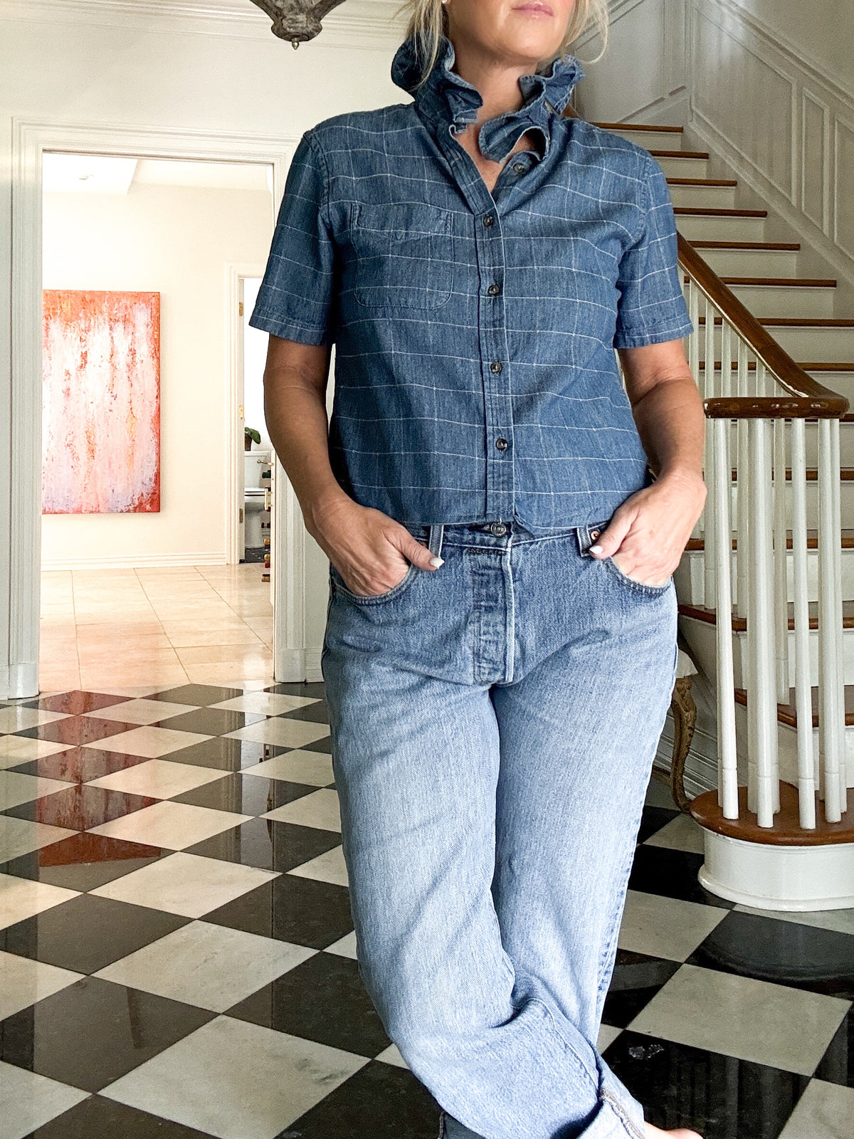 window pane denim