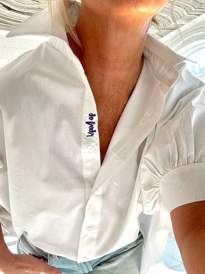 white oversized ss top go frogs!