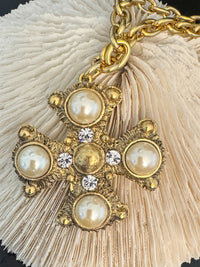 vintage pearl cross