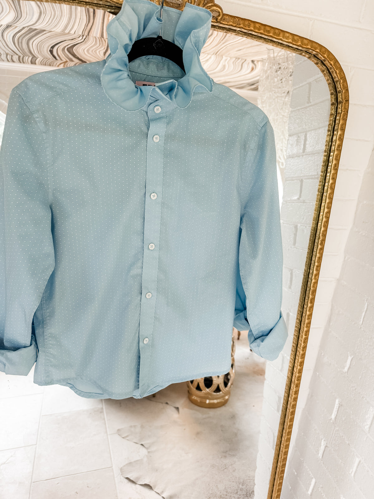 baby blue + dots