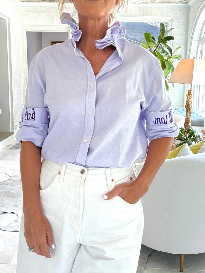 light purple oxford cloth riff ram bah zoo