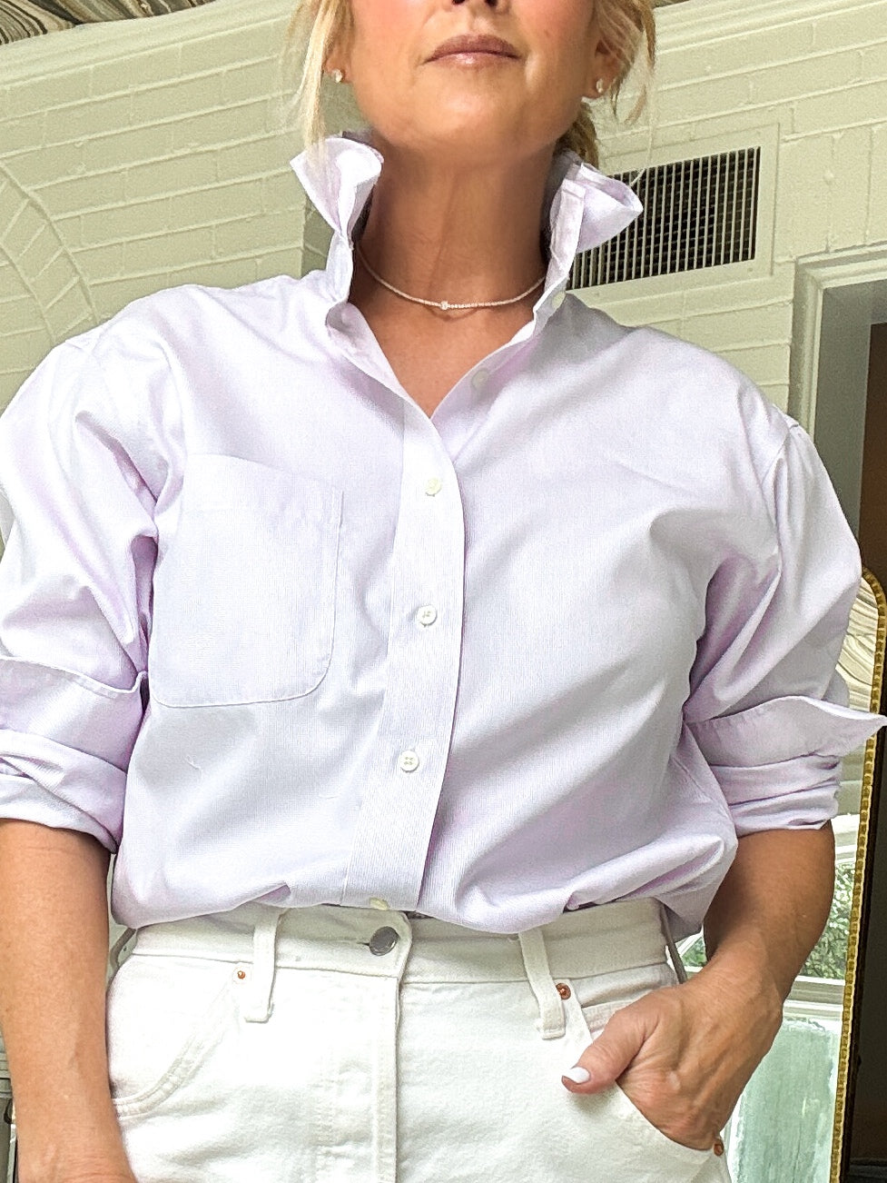 lavender tiny stripe