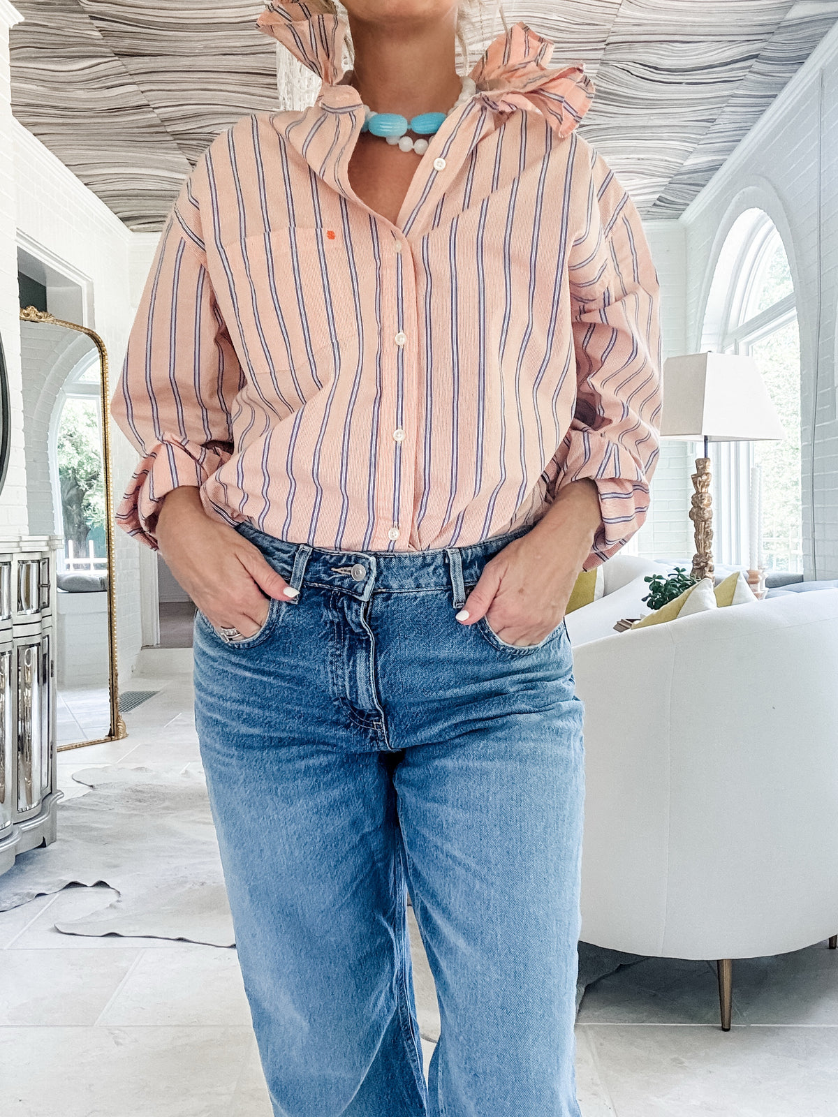 orange + blue stripe