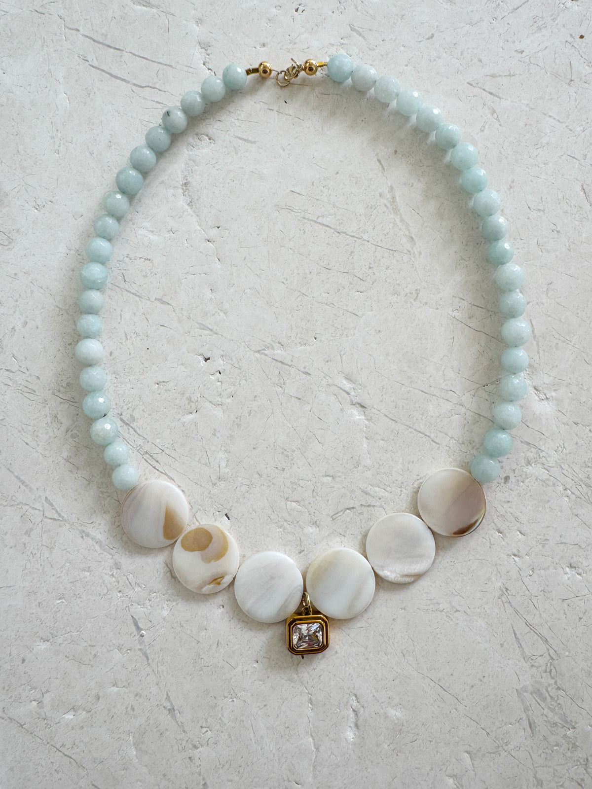 white disc + bevel pendant