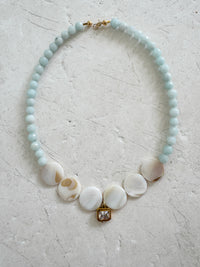 white disc + bevel pendant