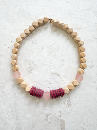 red + pink + natural
