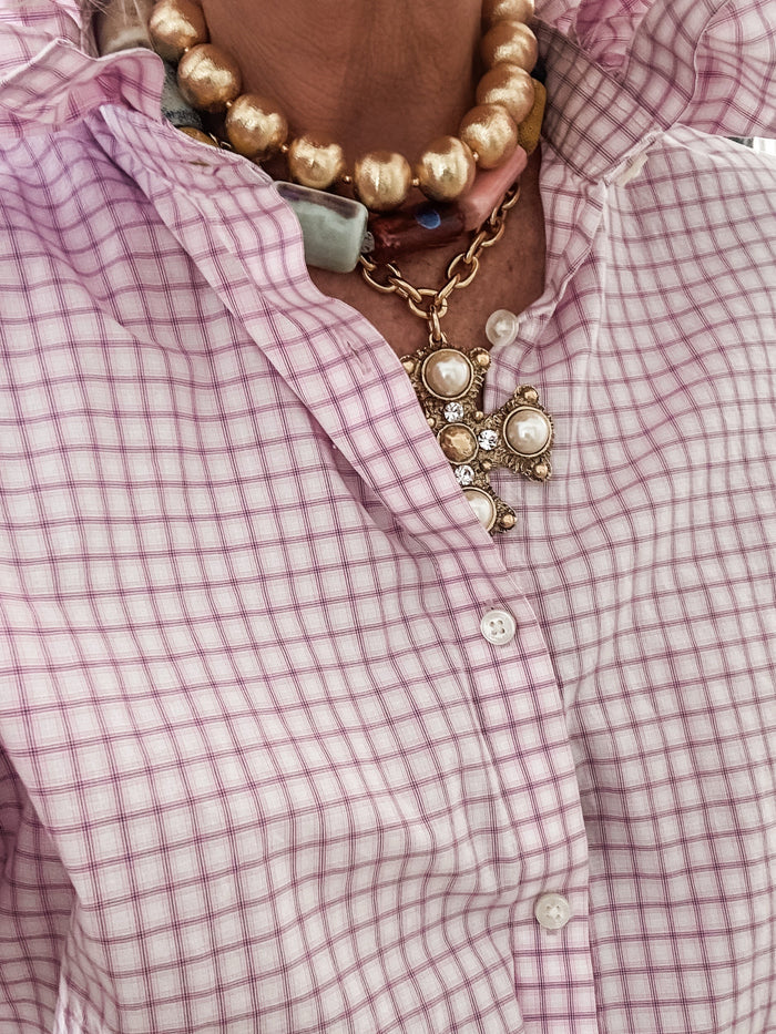 gold ball + chain