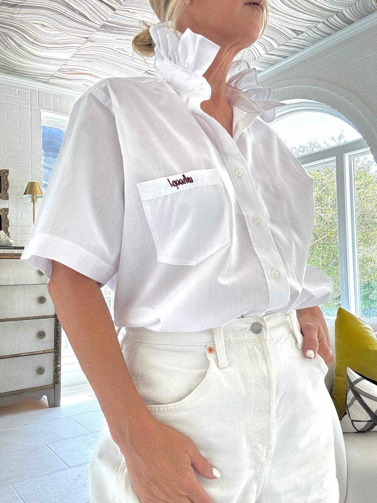 white short sleeve whoop!