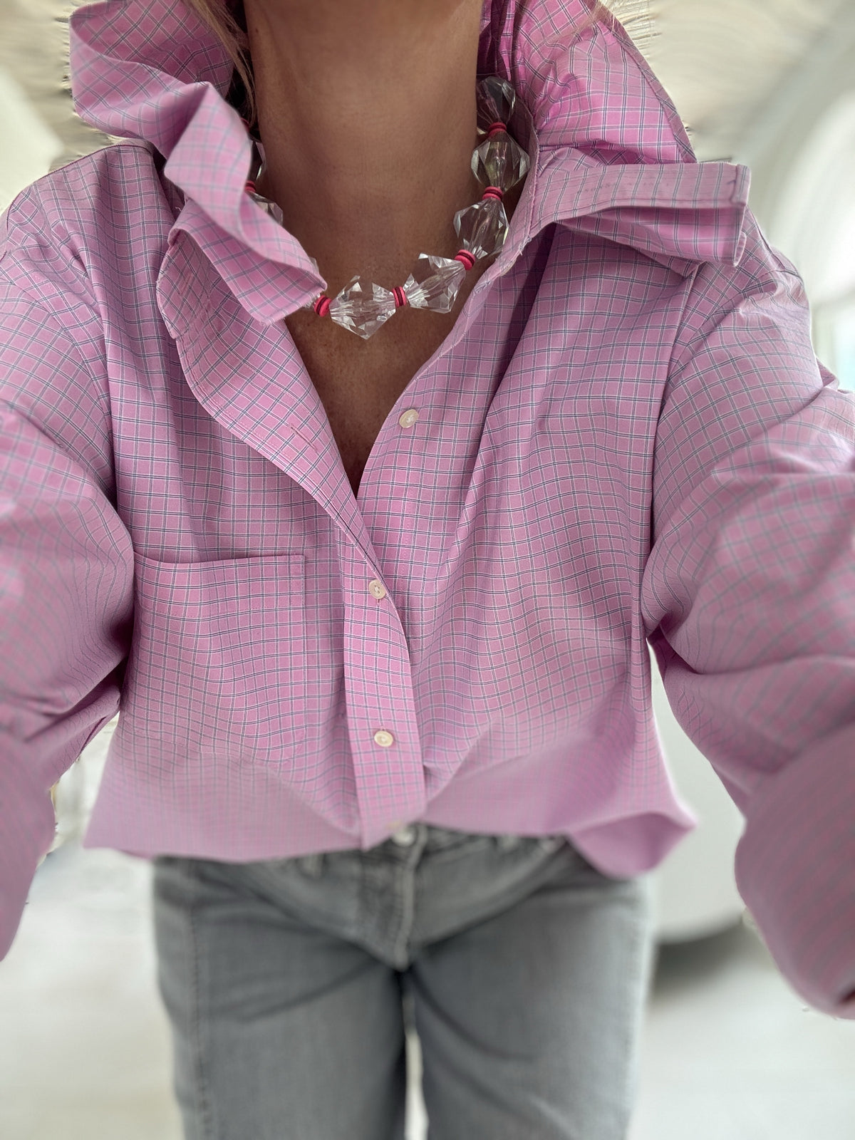 pink plaid