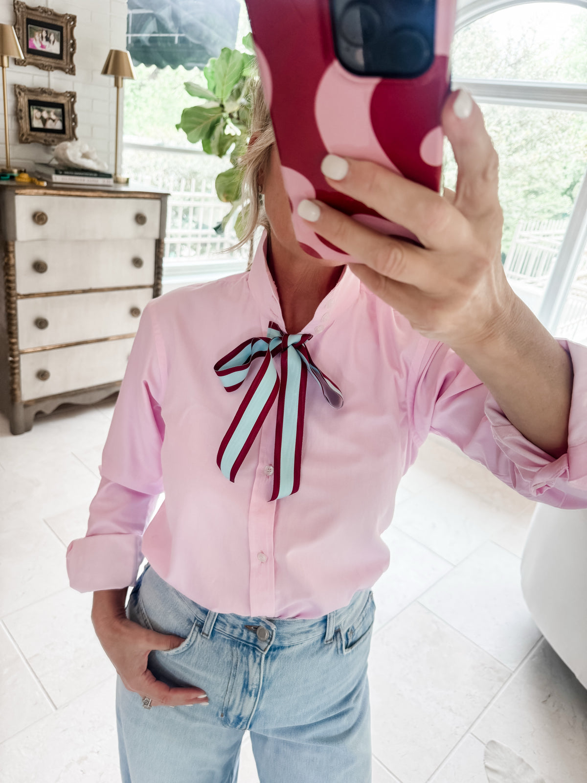 pink + blue + maroon