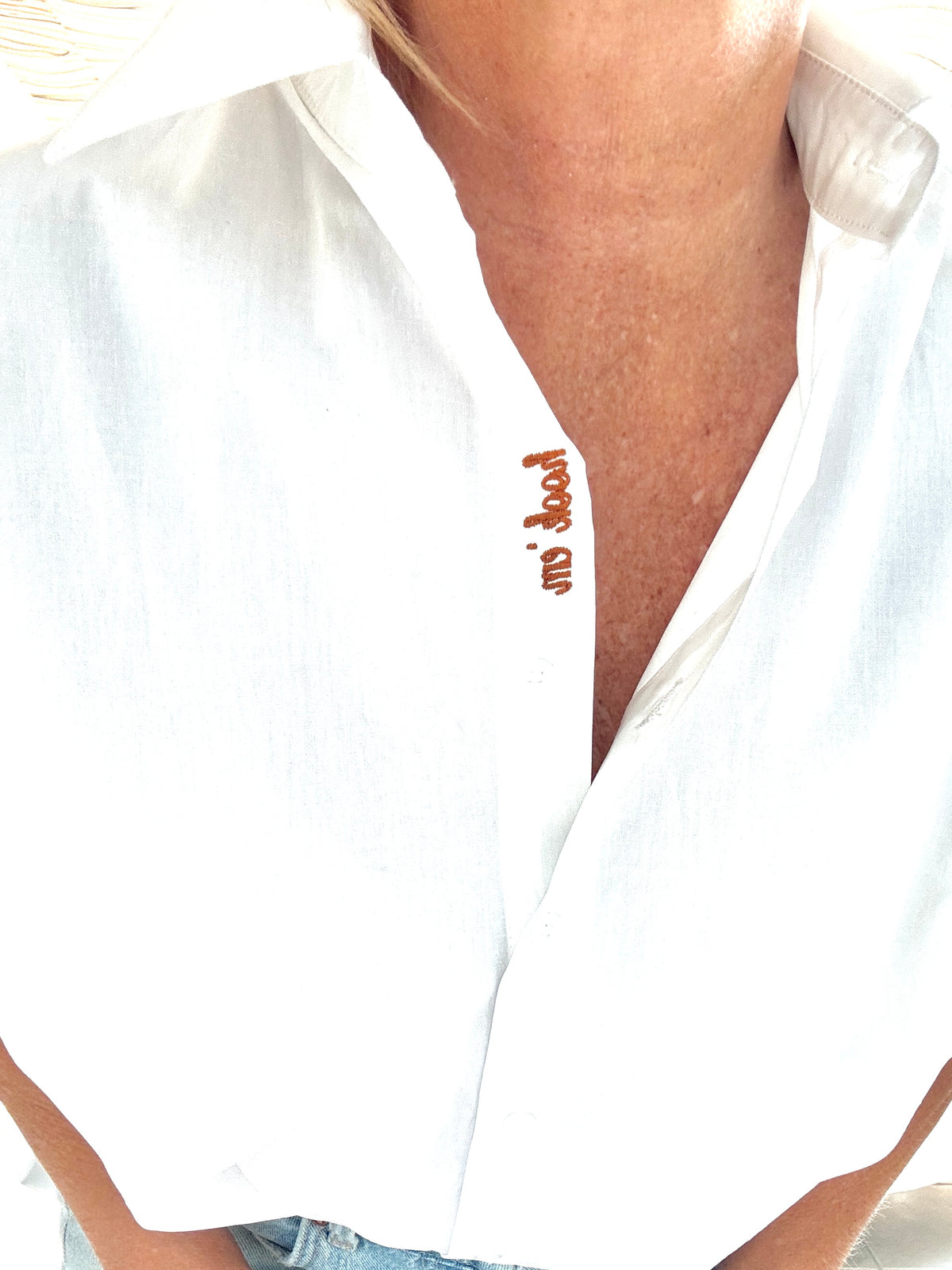white oversized ss top hook 'em