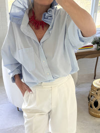blue + blue glen plaid collar