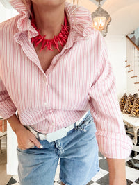 pinkish red stripe