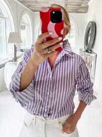 purple + grey + white stripe