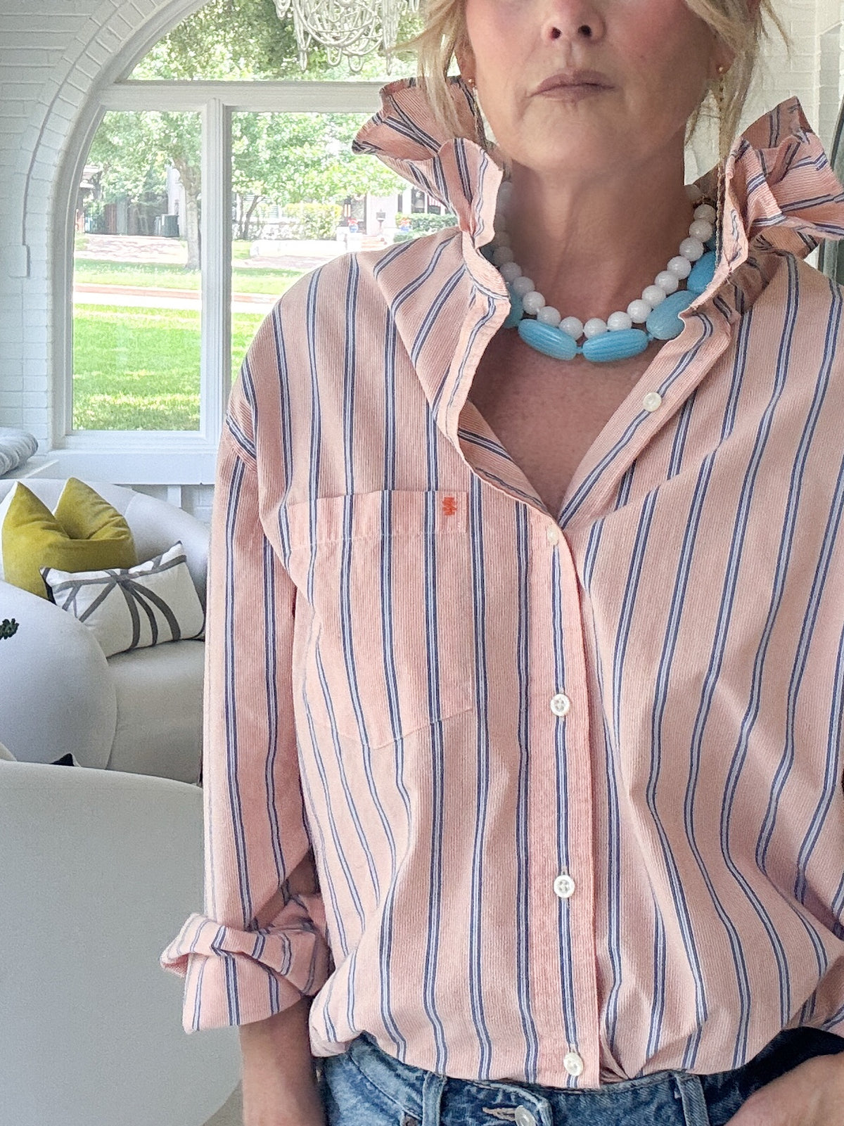orange + blue stripe