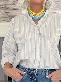 blue + yellow + grey stripe
