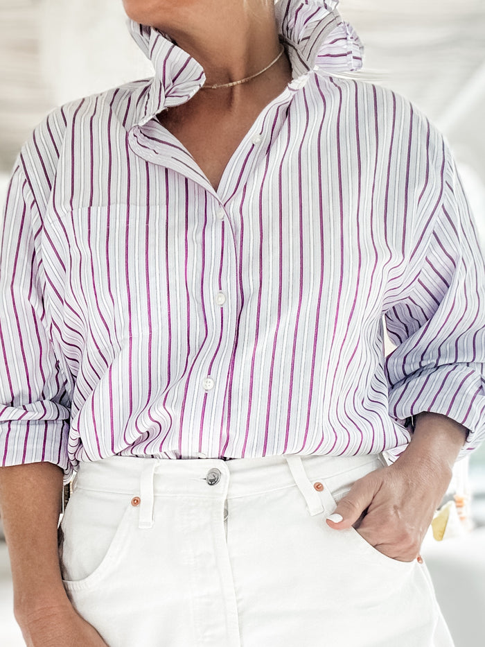 lavender + purple striped