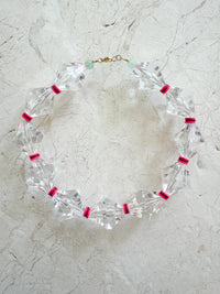 lucite marquis pink + red