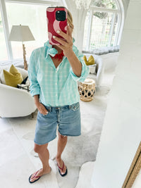 turquoise plaid