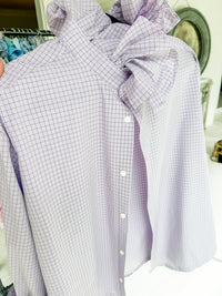 purple mini window pane plaid