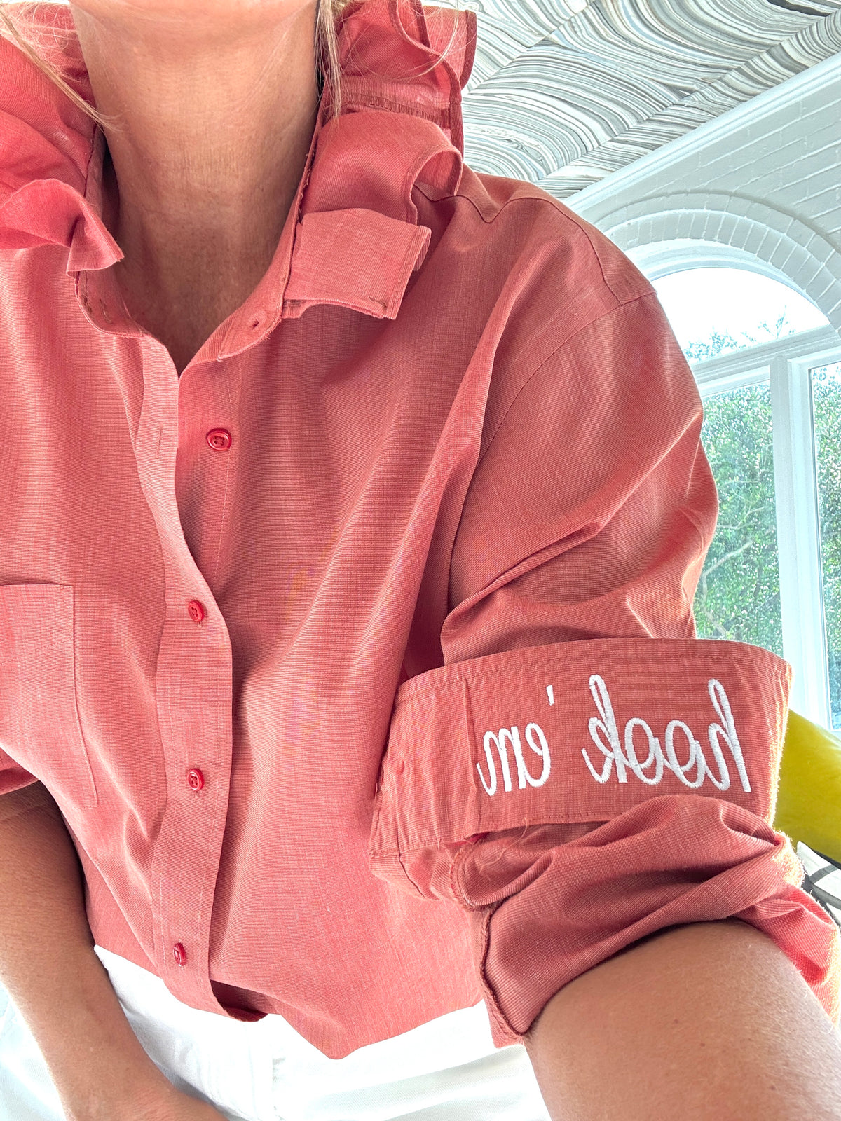 chambray orange hook ‘em