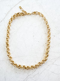 hammered rolo chain link
