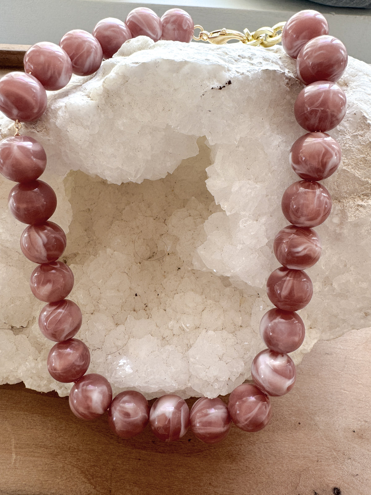 rhodochrosite pink glass