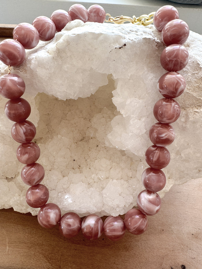 rhodochrosite pink glass
