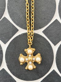 vintage pearl cross