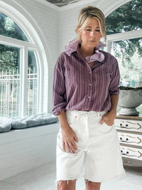 purple stripe + check
