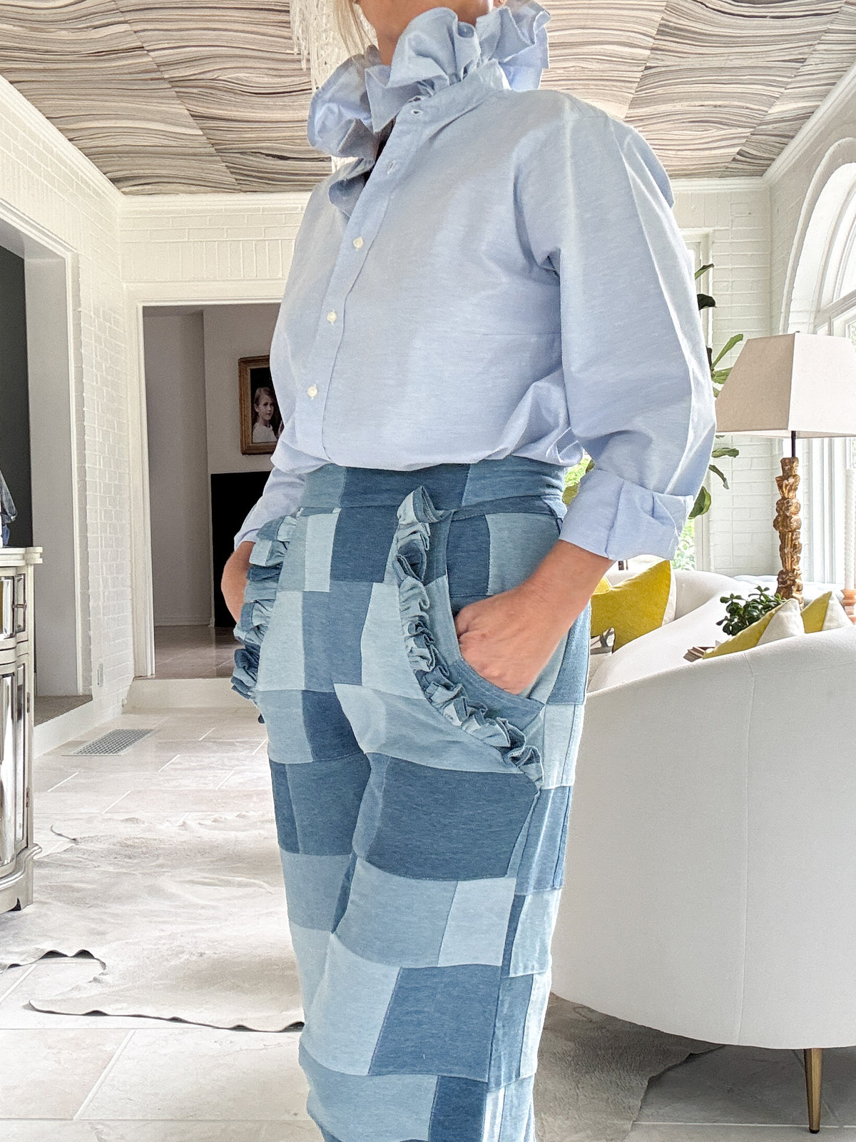 pale blue oxford