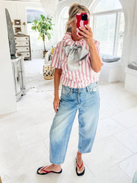 pink summer striped