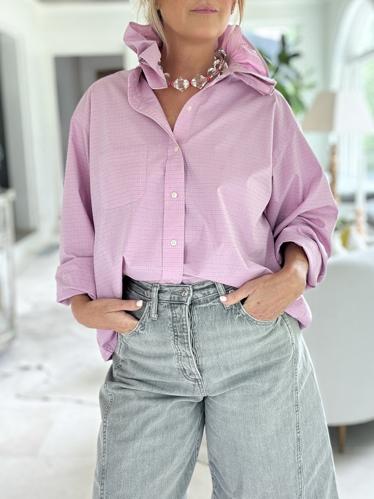 pink plaid